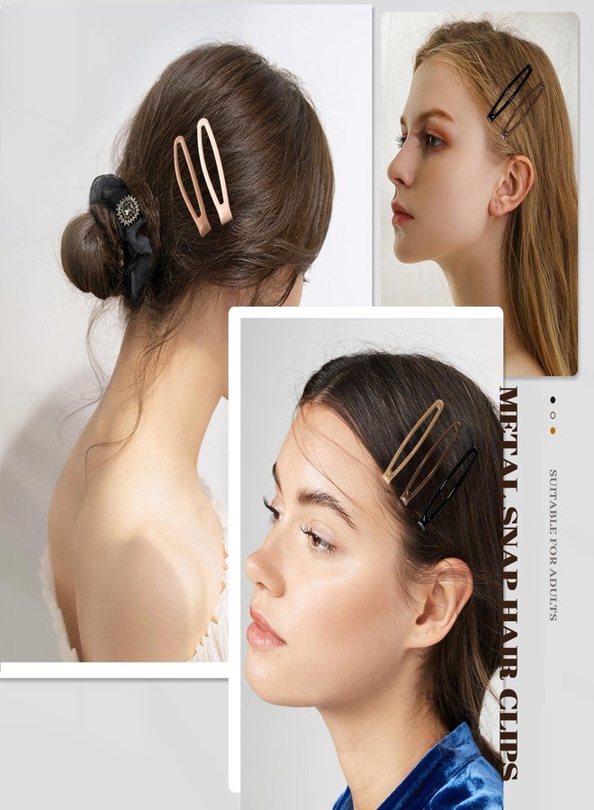 Cptots 16 PCS Snap Hair Clips Metal Barrettes for Women Non Slip Barrettes for Thick and Thin Fine Hair,Bright Black Brown Beige,2.36 x 0.43 Inches. - Image 3